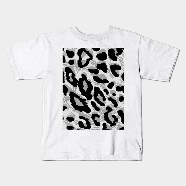 Leopard animal print pattern Kids T-Shirt by Spinkly